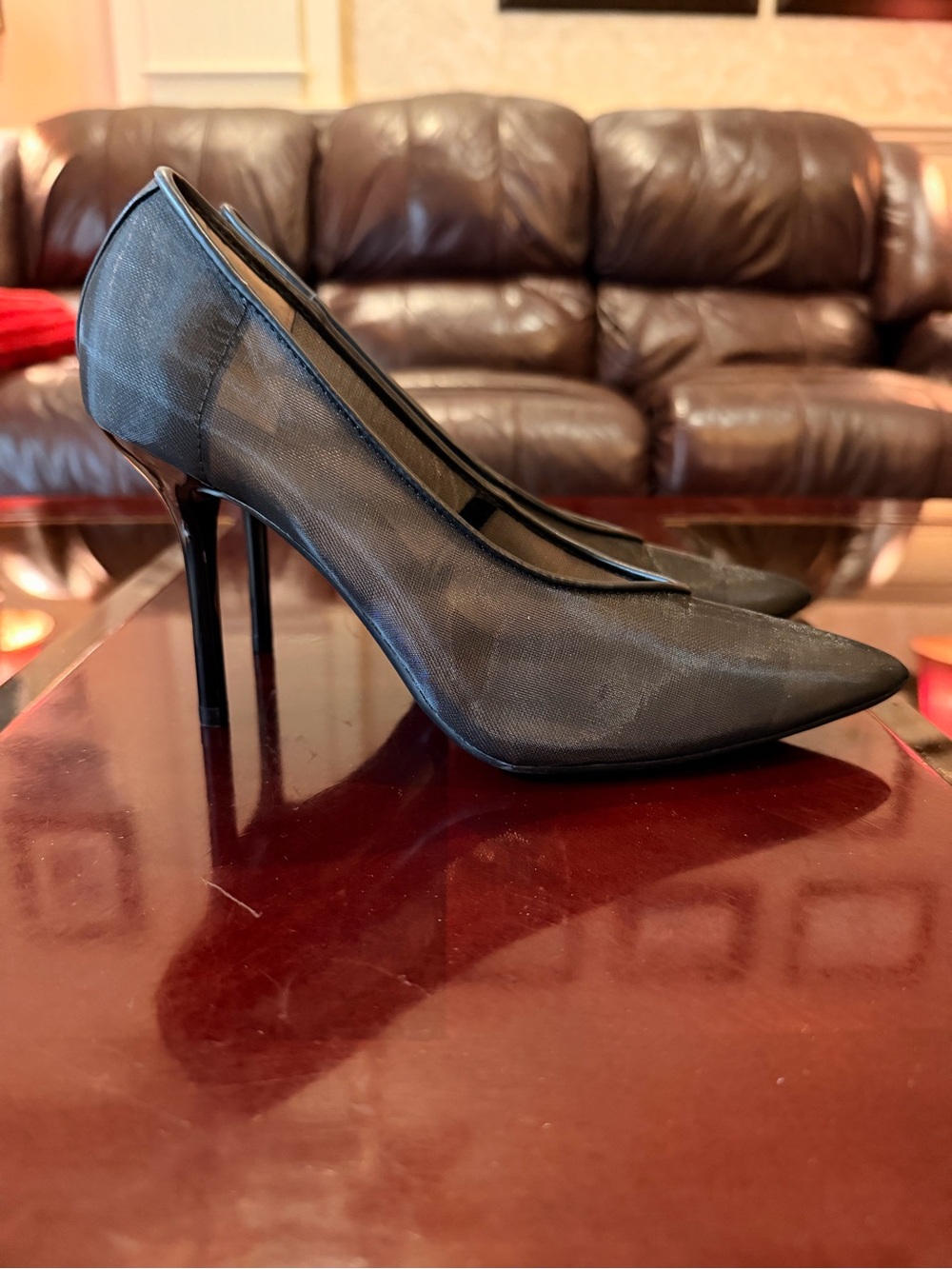 INC International Concepts Black Pointed-Toe Stiletto Pumps